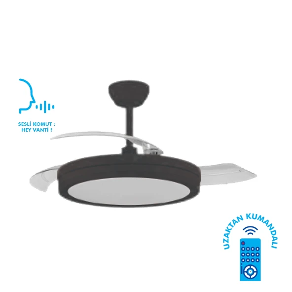 Vanti 30w 42 Smart Ledli Modern Vantilatör KCF306 ürün görseli 1