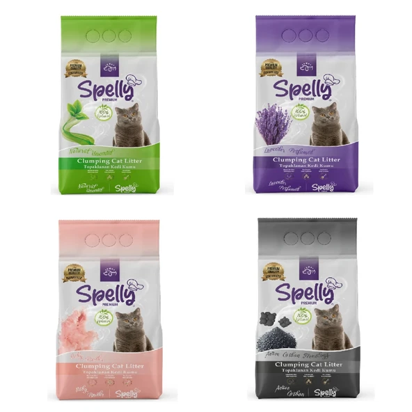 Spelly Premium Kedi Kumu 5 lt x 4 ADET (KARIŞIK) ürün görseli 1