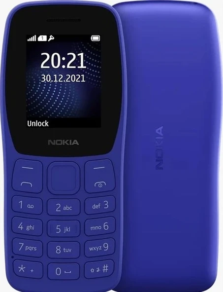 Nokıa 105 Classic Tuşlu Cep Telefonu (Nokia Türkiye Resmi Distribütör Garantili) Mavi ürün görseli 1