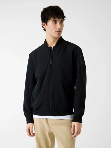 Guess Esnek Katlanabilir Bomber Erkek Siyah Ceket M6RL09WJ362-JBLK ürün görseli 1