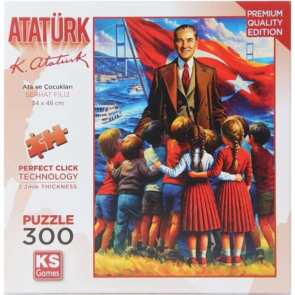 Ks Games Puzzle 300 Ata Ve Çocukları 19254 ürün görseli 1