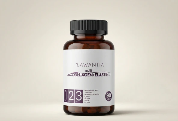 LAWANTIA Multi Collagen Elastin 90 Tablet - Resim 5