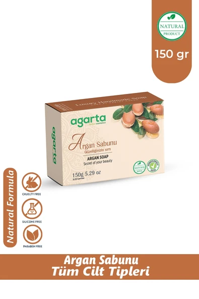 Agarta Cilt Güzelliğini Koruyan Sıkılaştırıcı Ve Peeling Etkili Bitkisel Argan Sabunu ürün görseli 1