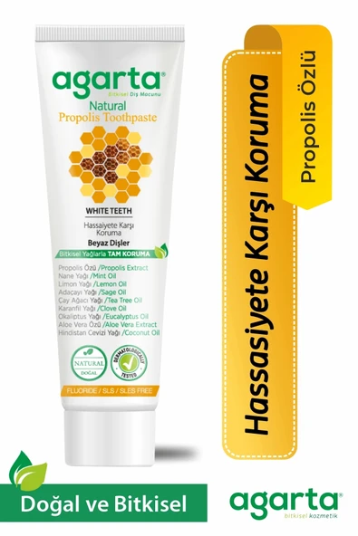 Agarta Doğal Propolisli Florürsüz Diş Macunu 100 ml ürün görseli 1