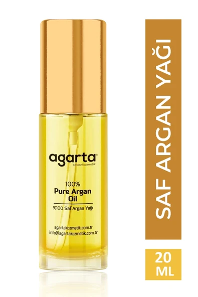 Agarta Organik Soğuk Sıkım %100 Argan Yağı - Saç Ve Vücut Onarıcı Bakım Yağı 20 ml ürün görseli 1