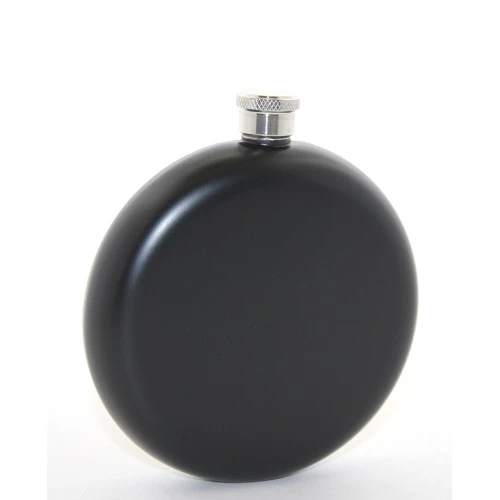 ETT 8 Oz (240ml) Paslanmaz Çelik Yuvarlak Mat Siyah Matara - Sızdırmaz Cep Şişesi ürün görseli 1