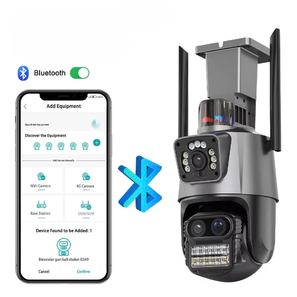 ETT 3 Lens Wi-Fi Dış Mekan Güvenlik Kamerası, IP66, Gece Görüş, Çift Yönlü Ses, Hareket Algılama ürün görseli 1