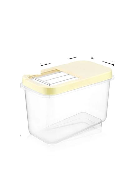 ETT 5 LT Sürgülü Kapaklı Erzak Bakliyat Un Şeker Saklama Kabı BPA Free Kırılmaz ürün görseli 1