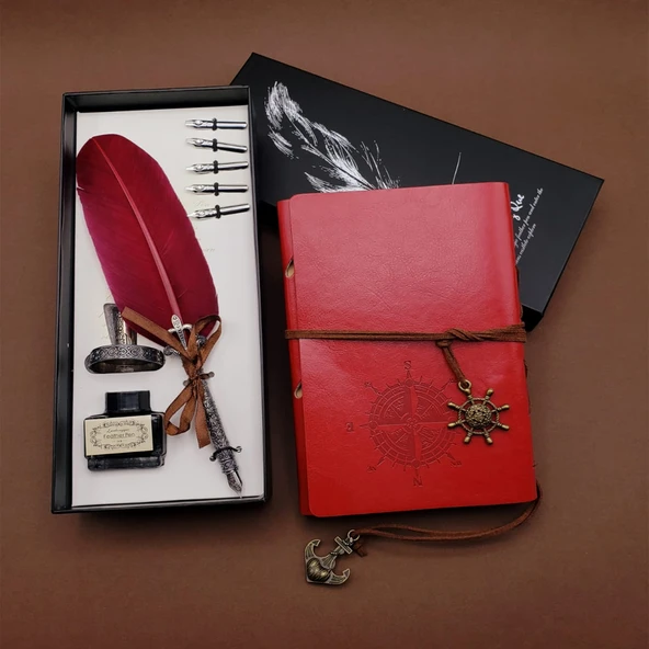 ETT Nostaljik Divit Hokka Kalem ve Defter Seti - Şık Hediyelik Yazı Takımı ürün görseli 1