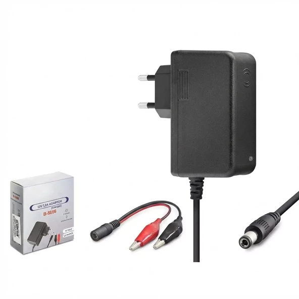 ETT 6V 1.2A 7.2W Krokodil Akü Şarj Cihazı Adaptörü | Kuru Sulu Jel Aküler İçin ürün görseli 1