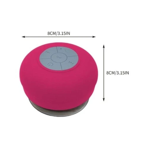 Vakumlu Su Geçirmez Bluetoothlu Mini Duş Hoparlörü - Resim 2