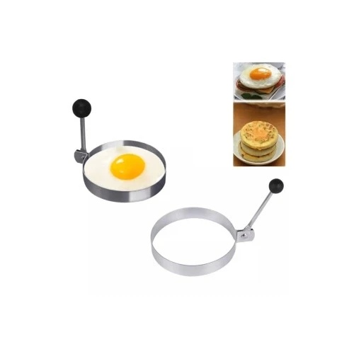 Metalik Yuvarlak Omlet, Yumurta Ve Krep Kalıbı ürün görseli 1