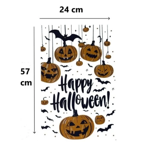 Halloween Temalı Balkabaklı Duvar Sticker Seti - Resim 3