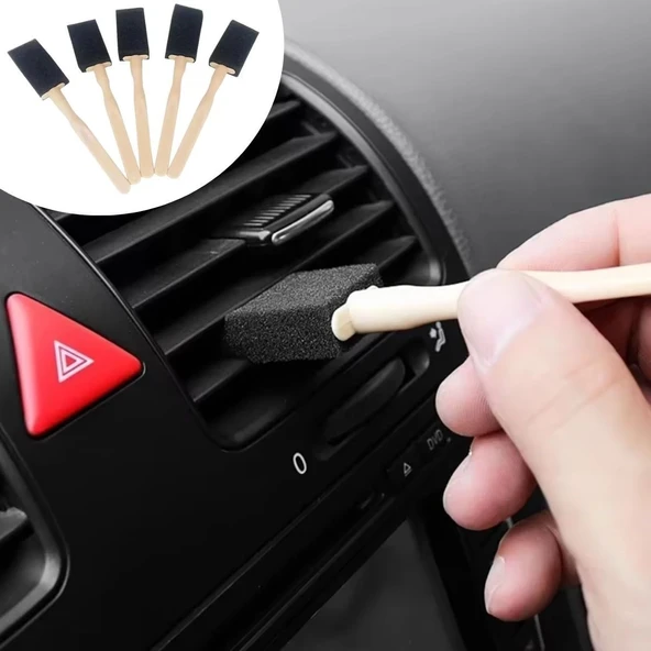 5'li Araba Havalandırma Temizleme Fırçaları Klima Çıkışları,Toz AlmaOtomobil İçi Detaylı Mini Temizlik Aparatları ürün görseli 1