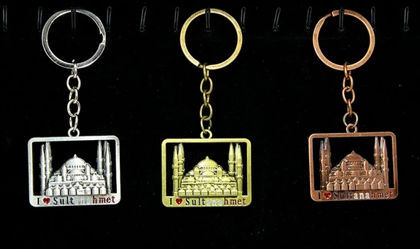 Metal Sultanahmet Anahtarlık Kare ürün görseli 1