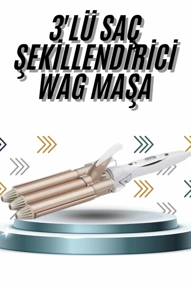 Wag Maşa Profesyonel Saç Şekillendirici İyon Özellikli Isı Kademeli ürün görseli 1