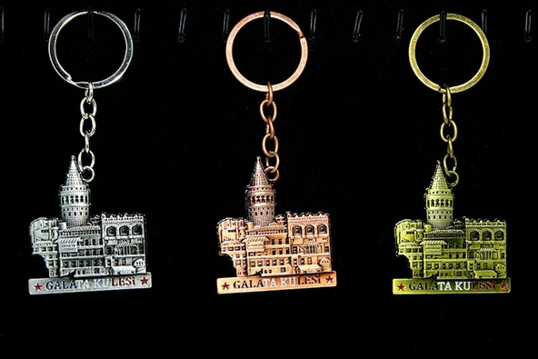 Metal Galata Kulesi Anahtarlık Model 4 ürün görseli 1