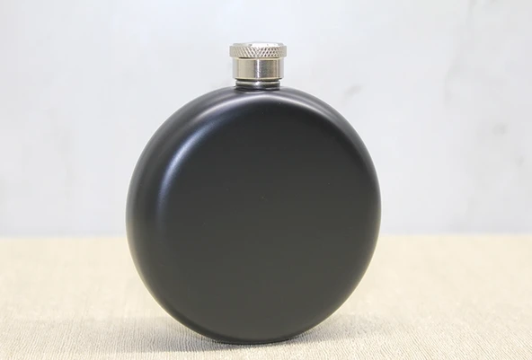 Yuvarlak Tekli Matara 5 Oz Siyah ürün görseli 1