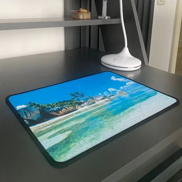 25x32 cm Küçük Boy Mouse Pad Manzara Ada - Resim 2