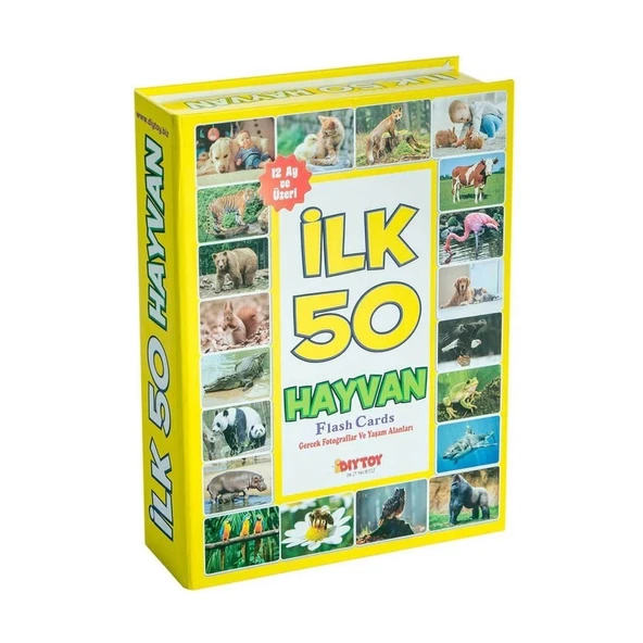 1352 Flash Cards İlk 50 Hayvan ürün görseli 1