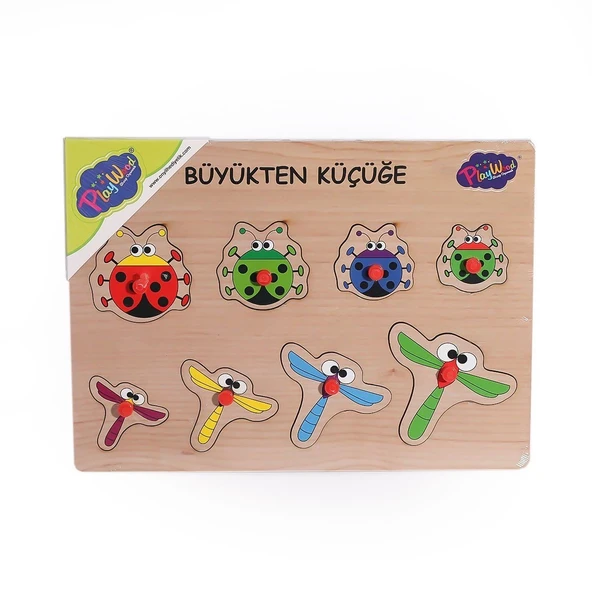 131-132 ONY Ahşap Tutmalı Puzzle Büyükten Küçüğe ürün görseli 1