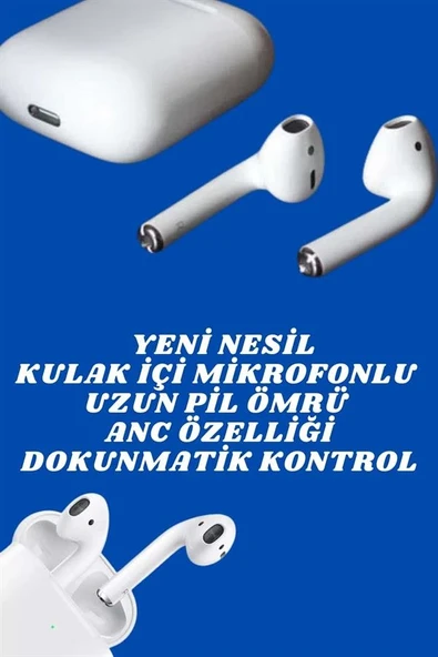 2.Nesil Yeni Model TWS Bluetooth Kulaklık Dokunmatik Kontrol Yüksek Ses Kaliteli ürün görseli 1