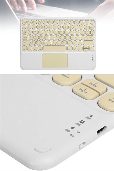 Bluetooth Touchpad Klavye 10.9 inch Kablosuz Wifi Q Klavye Slim - Resim 5