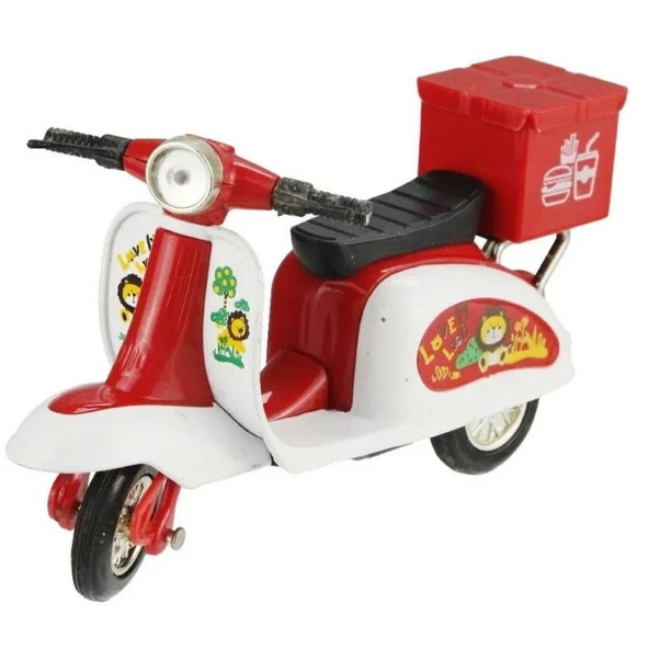 Çek Bırak Metal Vespa Motor  Cm - FY361A-D - Kırmızı - 1 ADET ürün görseli 1
