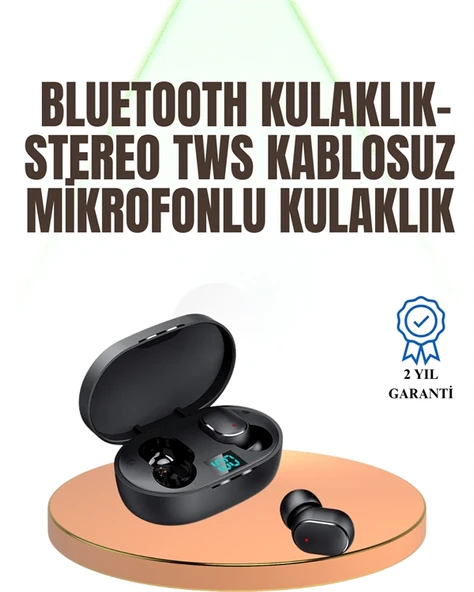 Kablosuz Kulak İçi Bluetooth Kulaklık Stereo Dokunmatik Kontrollü Kulaklık ürün görseli 1