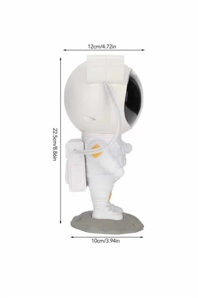 Projeksiyon Astronot Lamba Speaker Sevimli Astronot Bluetooth Hoparlör - Resim 4