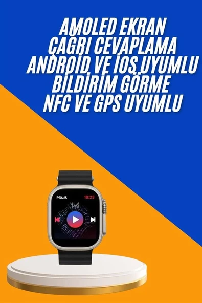Akıllı Saat Çok Fonksiyonlu Unısex Sosyal Medya Girişli Bluetooth Bağlantılı ürün görseli 1