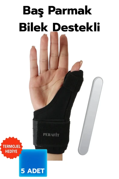 Baş Parmak Ve Bilek Destekli El Bilekliği Metal Atel De Quarvein 5 Termojelli Paket ürün görseli 1