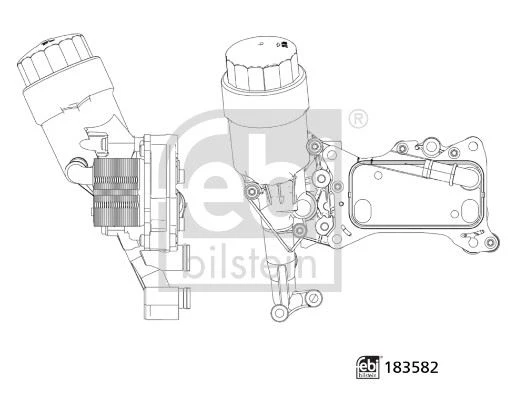 Mercedes Yag Sogutucusu (om651, Komple) W204 07>14 C218 11>17 W212 09>15 C207 10>16 W221 06>13 W639 03> Sprin - Febi 183582 ürün görseli 1