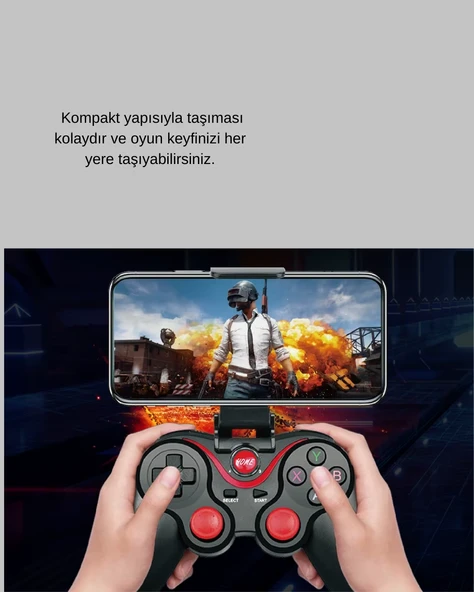 Ergonomik Tasarımlı Şarjlı Kablosuz Gamepad - Resim 5