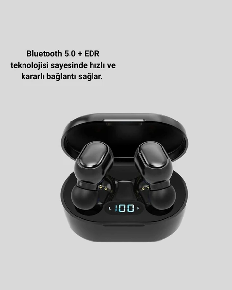 iOS ve Android Uyumlu Bluetooth 5.0 Kulaklık - Resim 2
