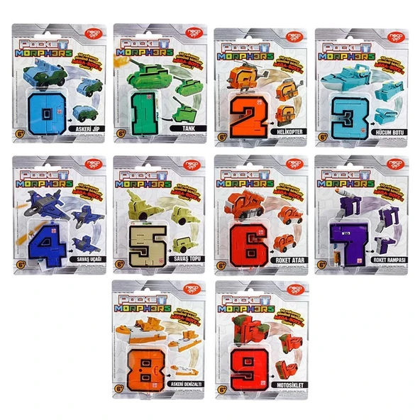 Pocket Morphers Dönüşebilen Numaralar -1 Adet Stokta Olan Gönderilir ürün görseli 1