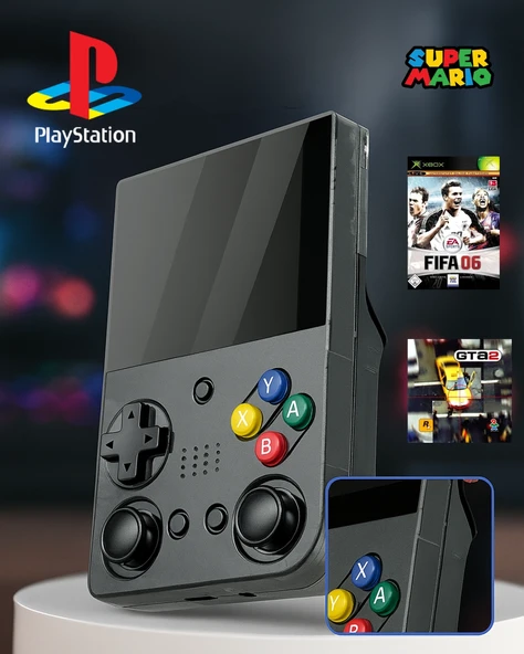 Retro El Atarisi 3.5 HD Ekran – PSP PS1 Mario GTA FIFA Destekli 10.000 Oyun Konsolu ürün görseli 1