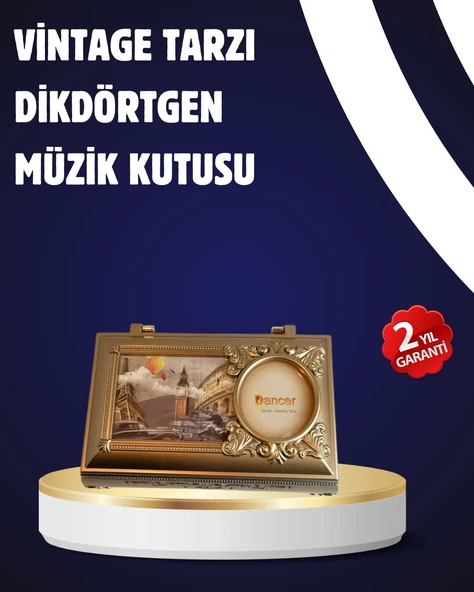 Piyano Tasarım Müzik Kutusu Balerin Figürü ve Takı Bölmeli ürün görseli 1