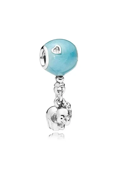 Fil ve Mavi Balon Pandora Bilek için Gümüş Charm Mavi ürün görseli 1