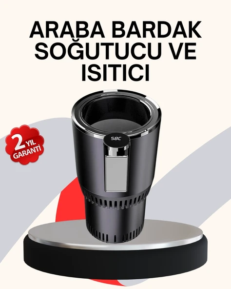 Araba Bardaklığı Isıtma Soğutma Ayarlı Çakmak Girişli Akıllı Model ürün görseli 1