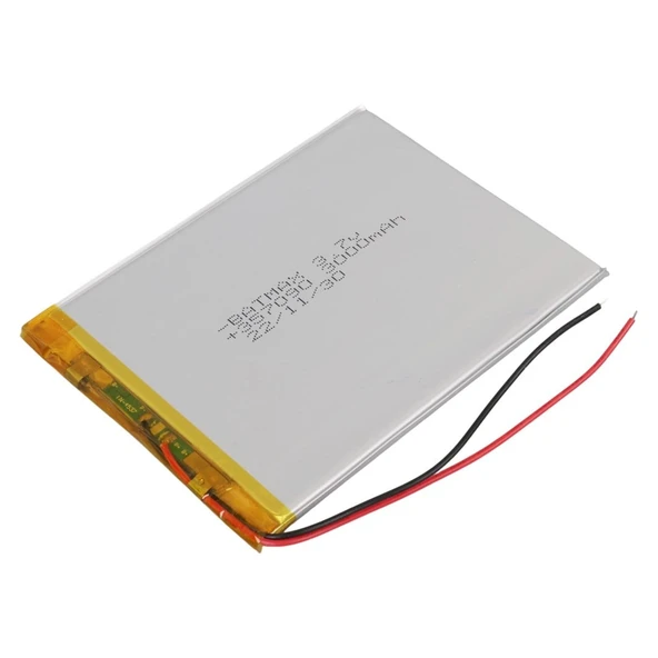 Powermaster 357090 3.7 Volt 3000 Mah Lityum Polimer Pil - Resim 2