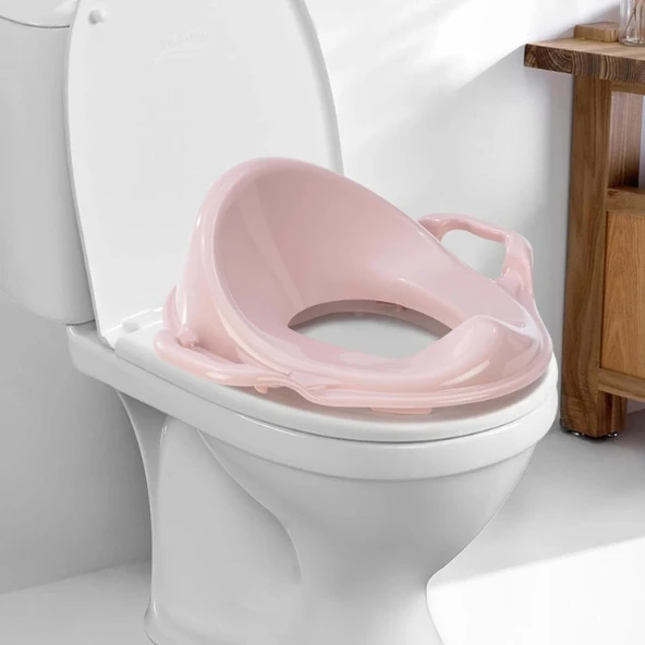 Pembe Kulplu Çocuk Klozet Adaptörü - Resim 3