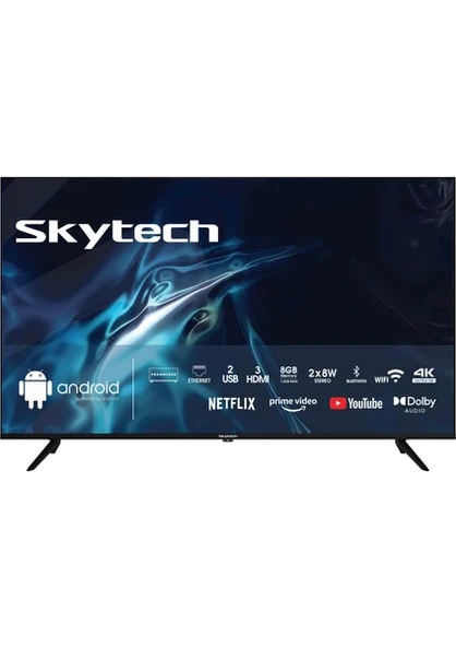 Skytech 55ST4105 4K Ultra HD 55" 140 Ekran Uydu Alıcılı Android Smart LED TV ürün görseli 1