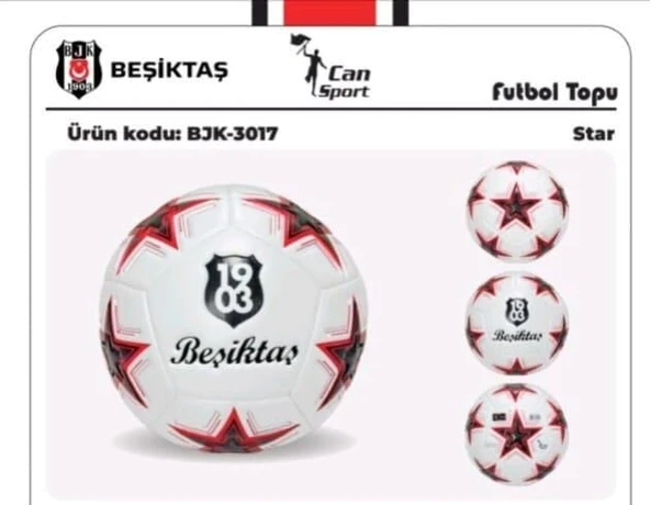 BJK-3017 BEŞİKTAŞ FUTBOL TOPU STAR-CNT ürün görseli 1