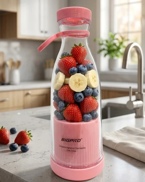 USB Şarjlı Mini Blender Taşınabilir Smoothie Yapıcı Hafif ve Pratik Tasarım ürün görseli 1