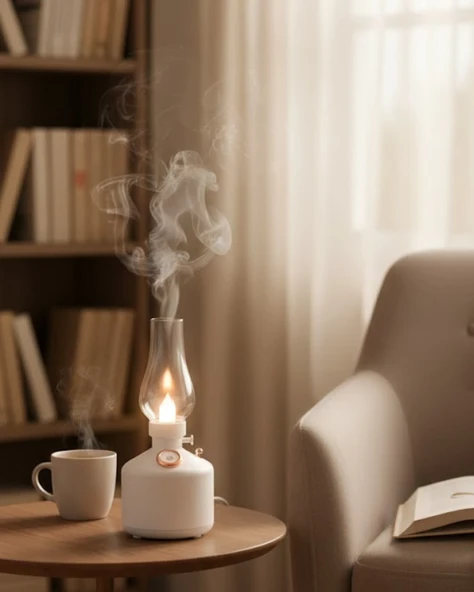 Retro LED Işıklı 1200 mAh Şarjlı Aroma Difüzörü 280 ml Su Kapasiteli ürün görseli 1