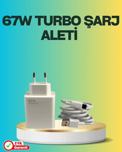 67 Watt Type C Turbo Şarj Seti ürün görseli 1