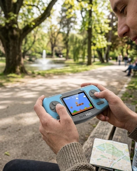 Taşınabilir Klasik Oyun Konsolu TV Bağlantılı Dahili Oyunlu Şarjlı Game Console ürün görseli 1