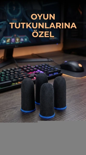 Hassas Kontrol İçin Dayanıklı Oyuncu Parmaklık Eldiven 4'lü Set ürün görseli 1