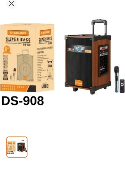 D - sound DS -908 üç girişli şarjlı anfi ürün görseli 1